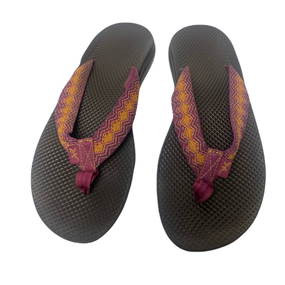 Chaco Ecotread Sandals Women's 11 Brown Orange Tribal Pattern